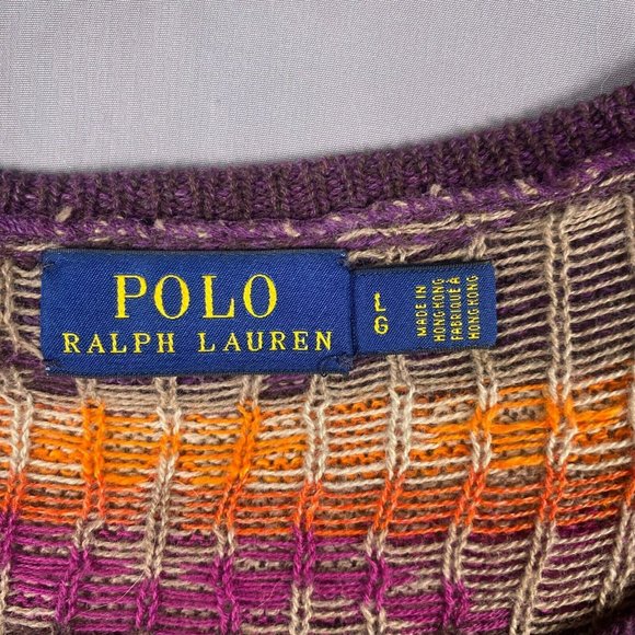 Ralph Lauren Southwest Aztec Print Cotton Sweater size L-XL - Picture 3 of 10